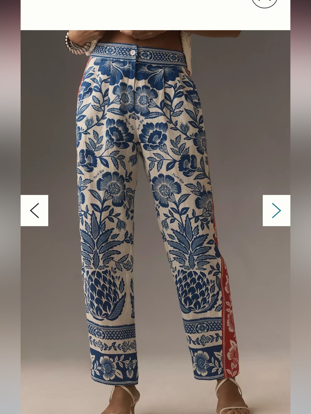 Farm Rio x Anthropologie Floral
Linen Trousers